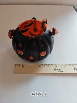 Vtg Kokomold BLACK Plastic Double Sided Jack O Lantern Pumpkin Trick Or Treat Vtg Kokomold BLACK Plastic Double Sided Jack O Lantern Pumpkin Trick Or Treat