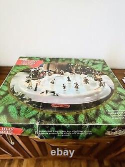 Vtg Mr Christmas Holiday Skaters Village Ice Skating Rink 50 Songs + Xtra Mint