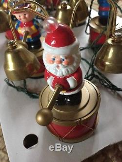 Vtg Mr Christmas SANTA'S MARCHING BAND Box 35 Carols 16 Brass Bells Musical Song