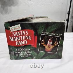 Vtg Mr Christmas Santa's Marching Band 6 Nutcrackers Play Bell Carols Working
