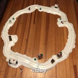 Vtg Mr Christmas Santas Sleigh Ride train 2 Santas. Track Animated RARE