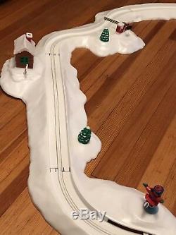 Vtg Mr Christmas Santas Sleigh Ride train 2 Santas. Track Animated RARE