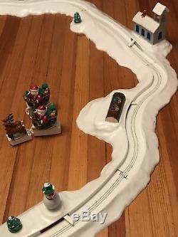 Vtg Mr Christmas Santas Sleigh Ride train 2 Santas. Track Animated RARE