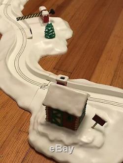 Vtg Mr Christmas Santas Sleigh Ride train 2 Santas. Track Animated RARE