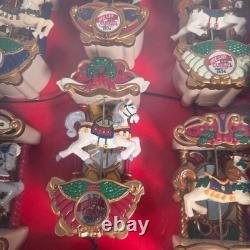 Vtg Nos 1992 Mr Christmas Holiday Carousel Light Musical 6 Horse Circus Organ