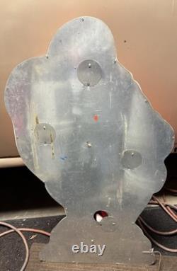 Vtg Paramount 32 Santa Claus Vinylite 3D Lighted Wall Plaque #562 + Box 1950's