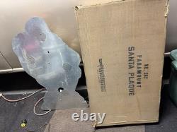 Vtg Paramount 32 Santa Claus Vinylite 3D Lighted Wall Plaque #562 + Box 1950's