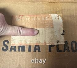 Vtg Paramount 32 Santa Claus Vinylite 3D Lighted Wall Plaque #562 + Box 1950's