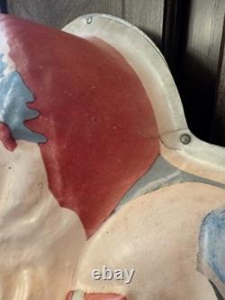 Vtg Paramount 32 Santa Claus Vinylite 3D Lighted Wall Plaque #562 + Box 1950's