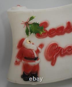 Vtg Santa Seasons Greetings Empire 1976 Blow Mold 17 Christmas Holiday Lighted