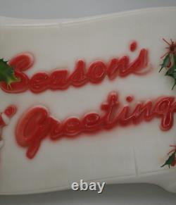 Vtg Santa Seasons Greetings Empire 1976 Blow Mold 17 Christmas Holiday Lighted