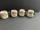 Vtg Set Of 4 Christmas Winking Santa Mugs Handles Spell Noel Japan Commodore