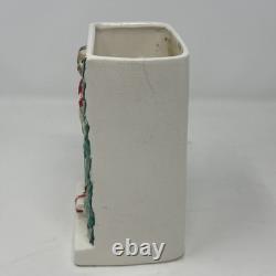 Vtg Ucagco 1950's Girl Decorating Christmas Tree Ceramic Vase Japan