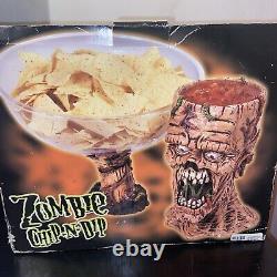 Vtg Zombie Chip N Dip Holder By Spencer's Halloween Party Decoration Scary