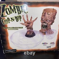 Vtg Zombie Chip N Dip Holder By Spencer's Halloween Party Decoration Scary