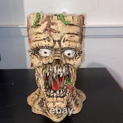 Vtg Zombie Chip N Dip Holder By Spencer's Halloween Party Decoration Scary