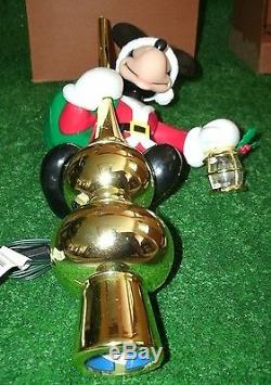 WDW MR CHRISTMAS MICKEY MOUSE Lighted Animated Tree Topper Walt Disney Lantern