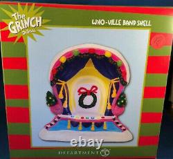 WHO-VILLE BAND SHELL RETIRED! NIB Dept 56 Dr. Suess Grinch NEW