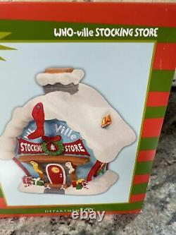 WHO-VILLE STOCKING STORE Grinch Who Stole Christmas Village NEW 2021 NEW