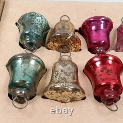 Wartime Christmas Ornament Shiny Brite Glass Bell Set Of 10 With Box 1940s Wartime Christmas Ornament Shiny Brite Glass Bell Set Of 10 With Box 1940s