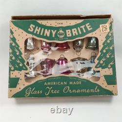 Wartime Christmas Ornament Shiny Brite Glass Bell Set Of 10 With Box 1940s Wartime Christmas Ornament Shiny Brite Glass Bell Set Of 10 With Box 1940s