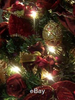 Waterford Heritage Christmas Tree- Burgundy Velvet Ornaments - 31