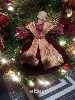 Waterford Heritage Christmas Tree- Burgundy Velvet Ornaments - 31