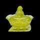 Westmoreland Iridescent Vaseline/uranium Glass Santa On Sleigh Candy Dish