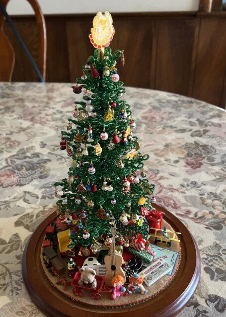 Westrim Beaded Mini Christmas Tree Beautiful Decorated With A Lots Of Ornaments