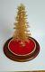 Westrim Beaded Mini Christmas Tree Gold Ready To Decorate, With Base & Skirt