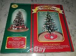 Westrim Glass Beaded Mini Pre-Assembled Collectible Christmas Tree Kit Wood Base
