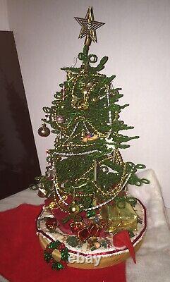 Westrim Mini Glass Bead Christmas TreeLIGHTS WORK70+ ornamentsFULLY ASSEMBLED
