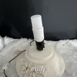 White /gold Ceremic Xmas Tree Hand Painted 17 Without Star 18.5 With VTG 1981