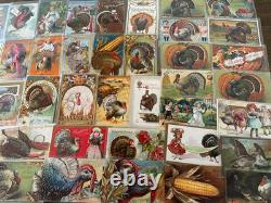 Wholesale Lot of 50 Antique 1900's Vintage Thanksgiving Postcardsin sleeves