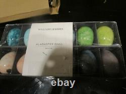 Williams Sonoma Easter Alabaster eggs Set of 24 made in Italy New tape on box