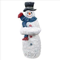 Winter Snowman Christmas Snowball Tray Pedestal Table