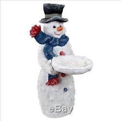 Winter Snowman Christmas Snowball Tray Pedestal Table