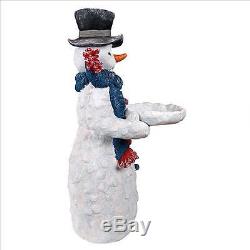 Winter Snowman Christmas Snowball Tray Pedestal Table
