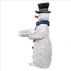 Winter Snowman Christmas Snowball Tray Pedestal Table