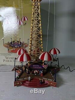 Working Mr. Christmas Gold Label Worlds Fair Parachute Ride Music Lights