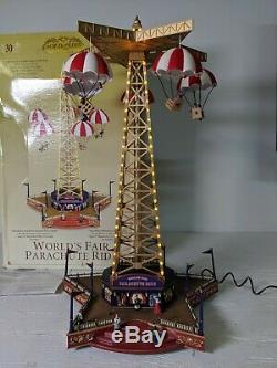 Working Mr. Christmas Gold Label Worlds Fair Parachute Ride Music Lights