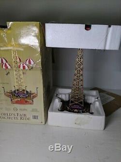 Working Mr. Christmas Gold Label Worlds Fair Parachute Ride Music Lights