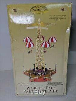 Working Mr. Christmas Gold Label Worlds Fair Parachute Ride Music Lights