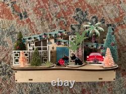 World Market 2022 Laser Cut Wood MCM House LED Scottie Dogs Christmas Carport