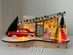 World Market Laser Cut Wood Mid Century Modern House LED Holiday Decor NWT 2020 World Market Laser Cut Wood Mid Century Modern House LED Holiday Decor NWT 2020