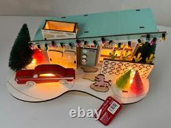 World Market Laser Cut Wood Mid Century Modern House LED Holiday Decor NWT 2020 World Market Laser Cut Wood Mid Century Modern House LED Holiday Decor NWT 2020