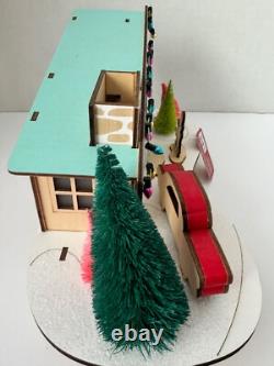 World Market Laser Cut Wood Mid Century Modern House LED Holiday Decor NWT 2020 World Market Laser Cut Wood Mid Century Modern House LED Holiday Decor NWT 2020