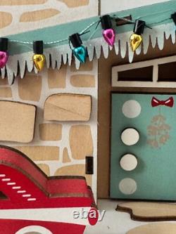 World Market Laser Cut Wood Mid Century Modern House LED Holiday Decor NWT 2020 World Market Laser Cut Wood Mid Century Modern House LED Holiday Decor NWT 2020