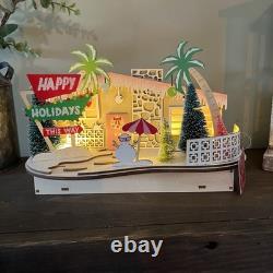 World Market Laser Cut Wood Mid Century Modern House LED Holiday Decor NWT 2022 World Market Laser Cut Wood Mid Century Modern House LED Holiday Decor NWT 2022