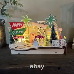 World Market Laser Cut Wood Mid Century Modern House LED Holiday Decor NWT 2022 World Market Laser Cut Wood Mid Century Modern House LED Holiday Decor NWT 2022